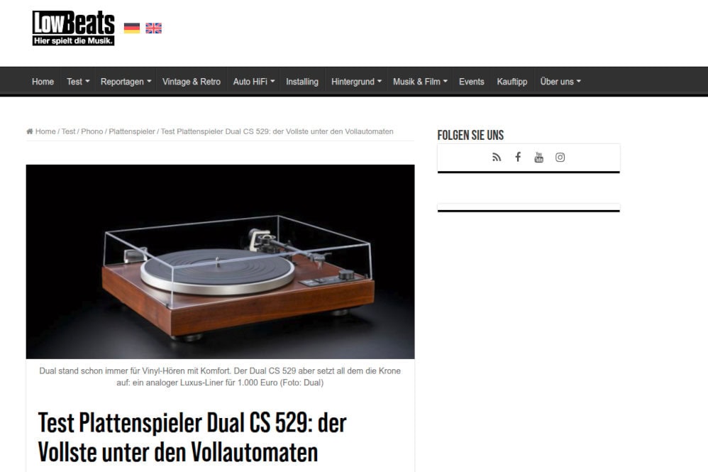 DUAL CS529 Test LowBeats